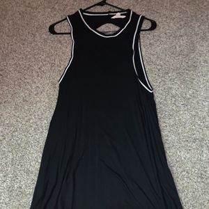 Black Soft and Sexy Dress with White Trim
